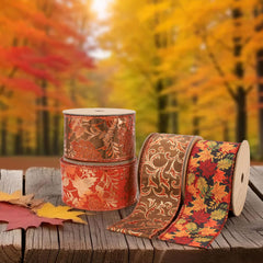Harvest-Wired-Ribbon LaRibbons and Crafts