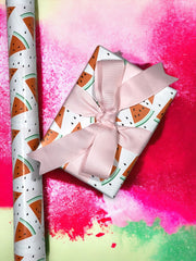 30" x 10' Wrapping Paper | Watermelon White/Pink