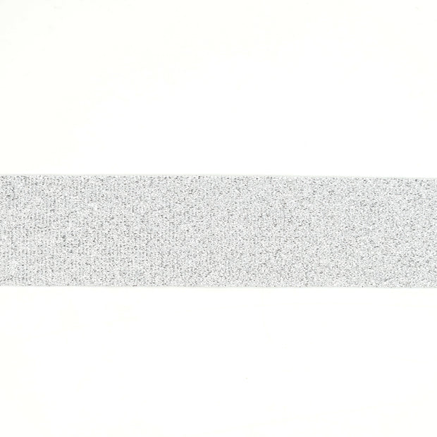 1" Metallic Grosgrain Ribbon | 25 Yards | Bright Silver