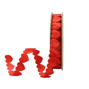 3/4" Ultra Sonic Trim | Red Side By Side Hearts | 10 Yard Roll