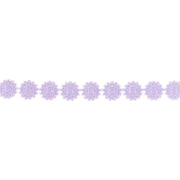 3/4" Ultra Sonic Trim | Lavender Daisy Flower | 10 Yard Roll