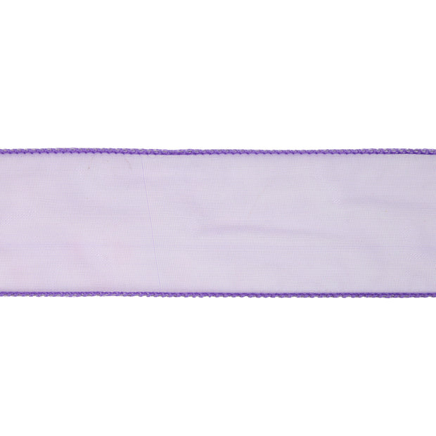 1 1/2" Wired Sheer Ribbon | Lavender | 50 Yard Roll