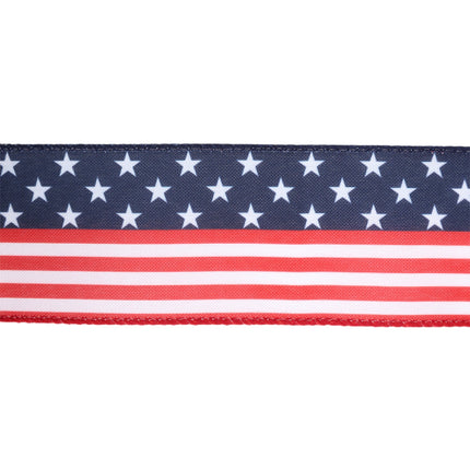 2 1/2 Wired Ribbon | Stars/Stripes Flag | 10 Yard Roll LaRibbons and Crafts