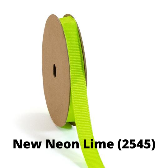 Textured Grosgrain Ribbon | Neon Lime (2545)