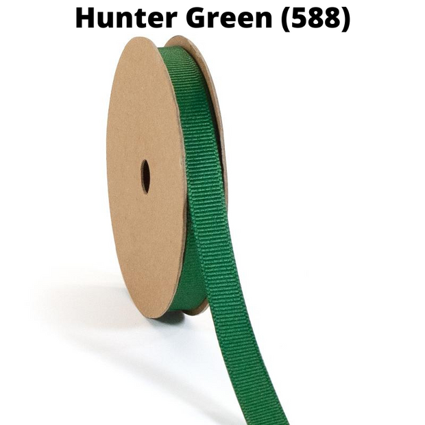 Textured Grosgrain Ribbon | Hunter Green (588)