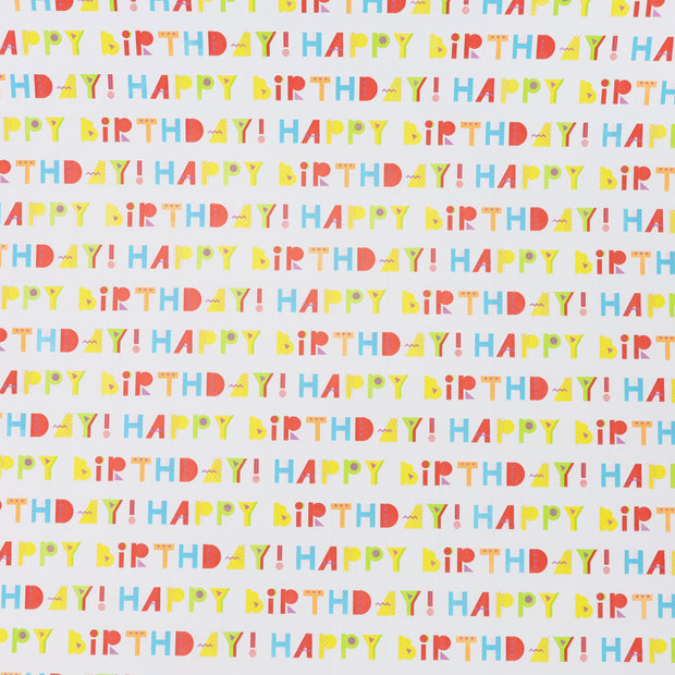 30" x 10' Birthday Wrapping Paper Bundle (3-pack) | Happy Birthday/ Balloons/Stripes