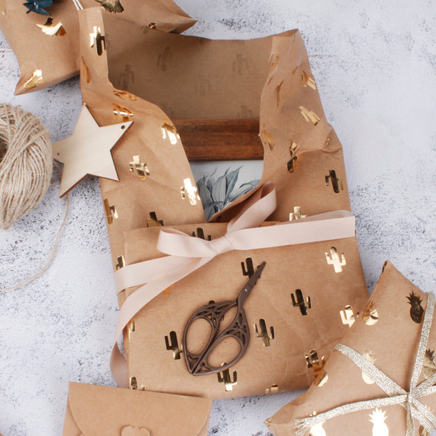 LaRibbons and Crafts Matte Gold Wrapping Paper