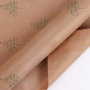 30" x 10' Kraft Wrapping Paper | Tree Natural/Green