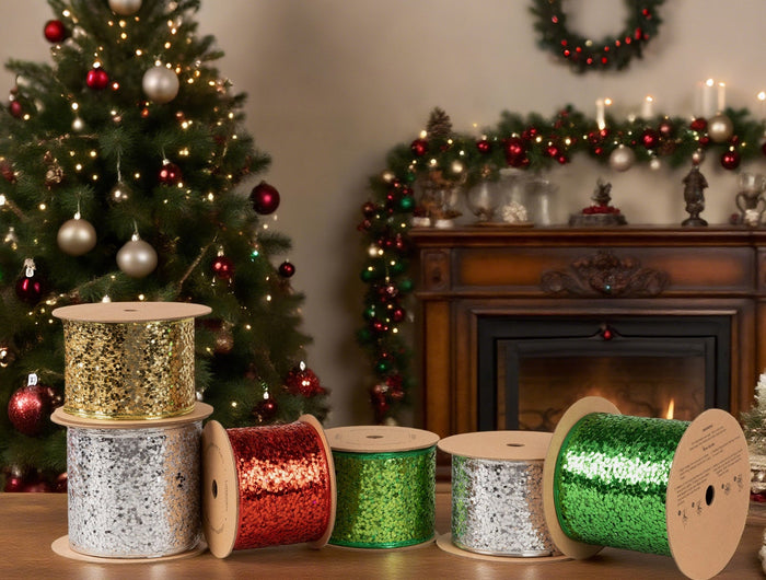 Tinsel-Wired-Ribbon LaRibbons and Crafts