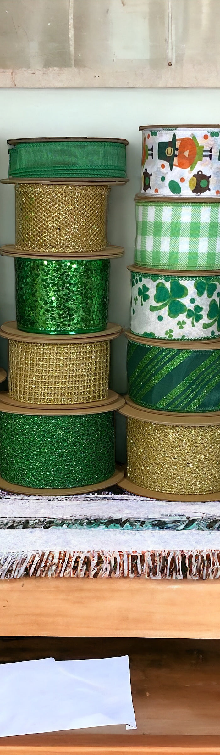 St.-Patrick-s-Day-Wired-Ribbons LaRibbons and Crafts