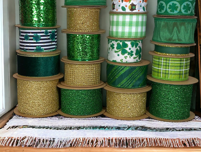 St.-Patrick-s-Day-Wired-Ribbons LaRibbons and Crafts