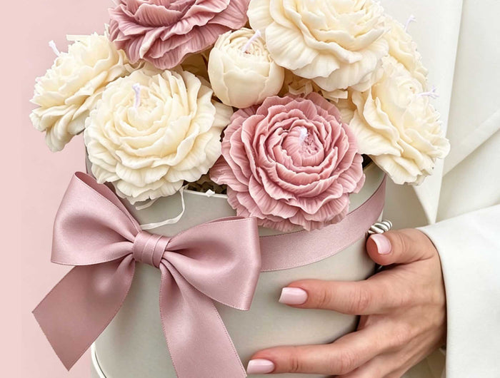 Glossy soft pink satin ribbon: intertwined stacks. Ideal for wedding decor & DIY crafts.