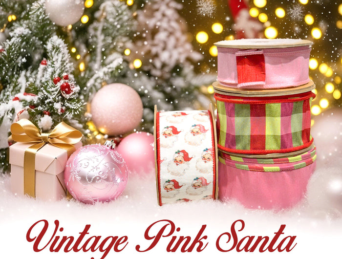 Vintage-Pink-Santa LaRibbons and Crafts