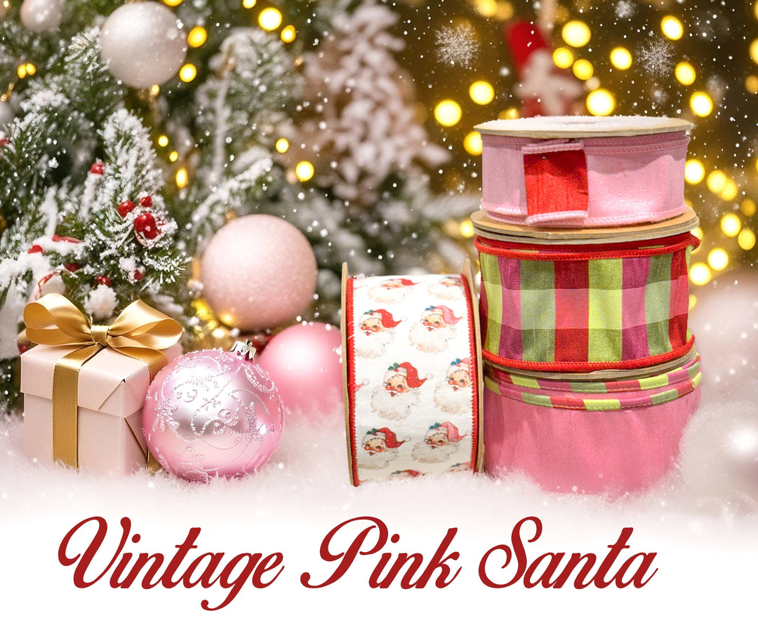 Vintage-Pink-Santa LaRibbons and Crafts