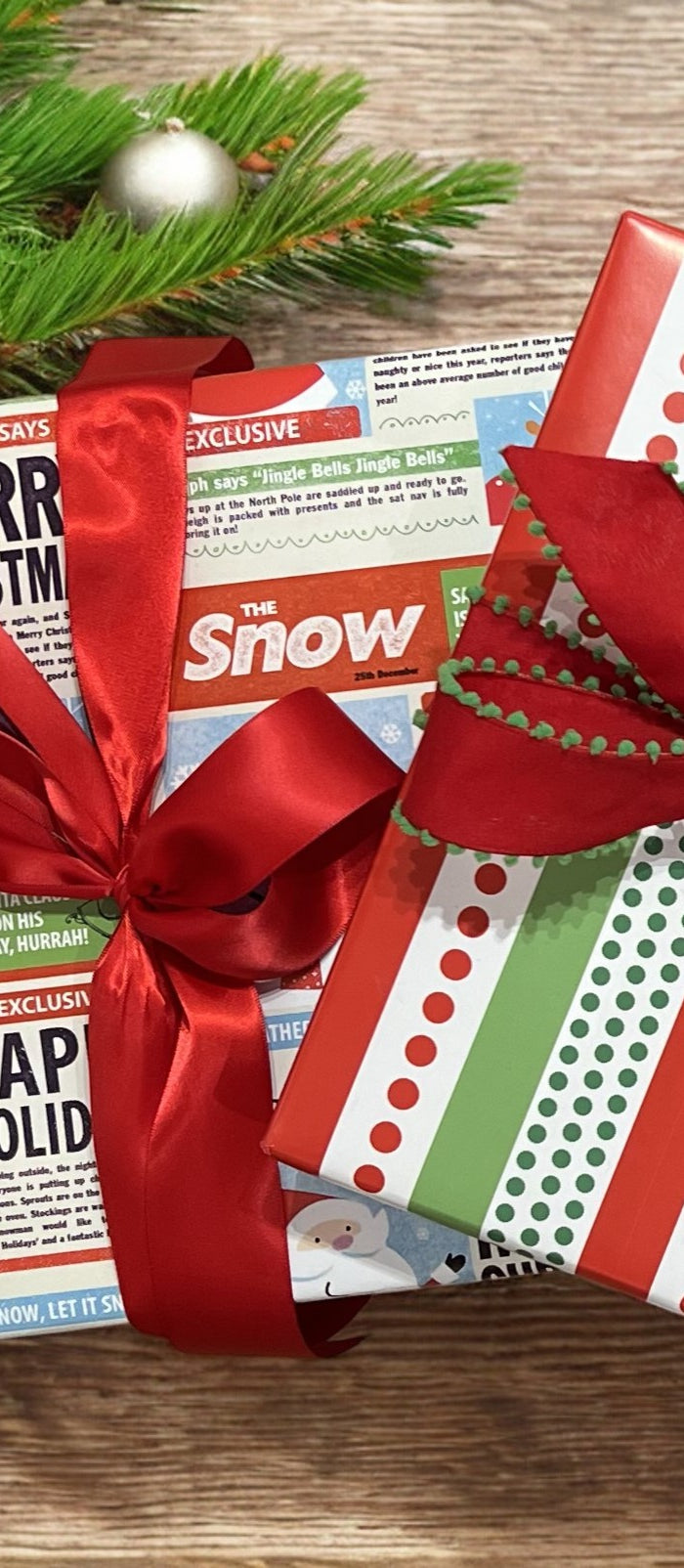 Holiday-Wrapping-Paper LaRibbons and Crafts