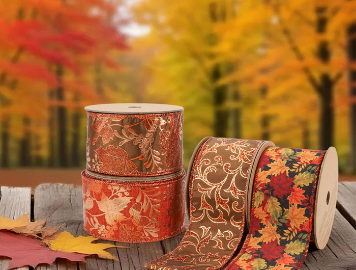 Harvest-Wired-Ribbon LaRibbons and Crafts
