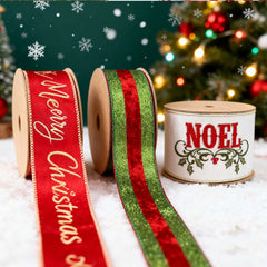 Holiday-Wired-Ribbon LaRibbons and Crafts