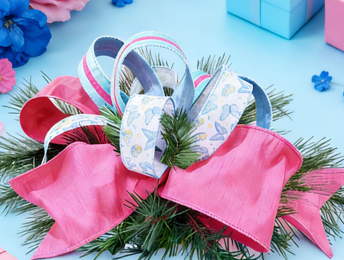 LaRibbons Dupioni Wired Ribbons in vibrant colors, boasting luxurious silk texture and wired edges, perfect for crafting elegant shapes in décor, gifts, and special projects.