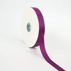 Spool of wine single-face satin ribbon, smooth sheen for gift wrapping & crafts.