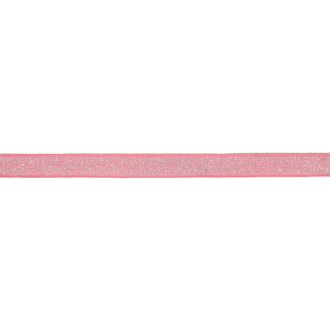 5/8" Wired Edge Corsage Ribbon | Pink Glitter | 25 Yard Roll