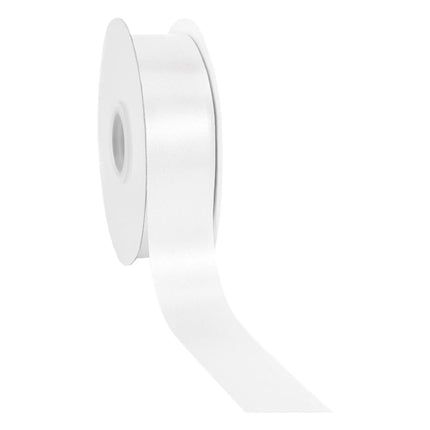 1 7/16" Floral Satin Ribbon | White | 100 Yard Roll