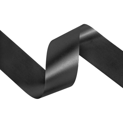 2 3/4" Floral Satin Ribbon | Black | 100 Yard Roll