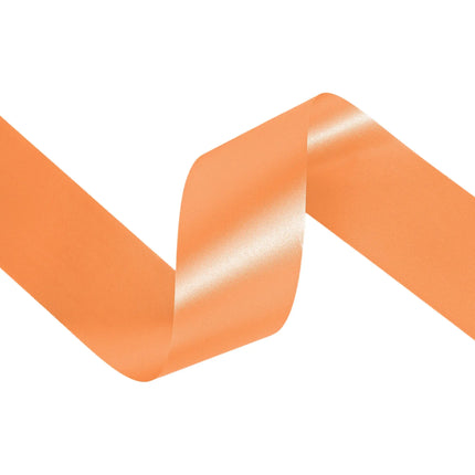 2 3/4" Floral Satin Ribbon | Orange | 100 Yard Roll