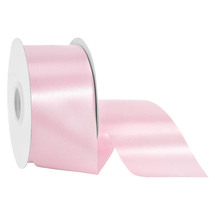 2 3/4" Floral Satin Ribbon | Pink | 100 Yard Roll