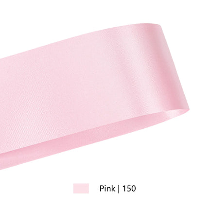 2 3/4" Floral Satin Ribbon | Pink | 100 Yard Roll