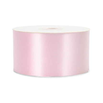 2 3/4" Floral Satin Ribbon | Pink | 100 Yard Roll