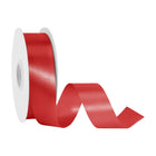 1 7/16 inch red floral satin ribbon spool, glossy bright red satin for flower bouquets