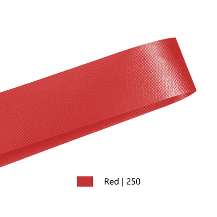 1 7/16" red floral satin ribbon, rich shiny red satin ideal for seasonal gifts and DIY floral craft projects