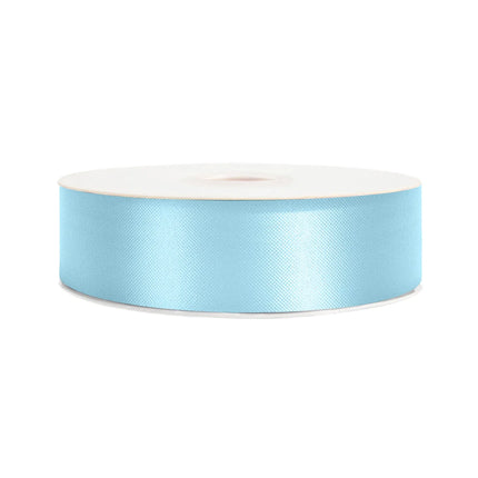 1 7/16" Floral Satin Ribbon | Lt Blue | 100 Yard Roll