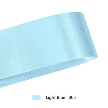 2 3/4" Floral Satin Ribbon | Lt Blue | 100 Yard Roll