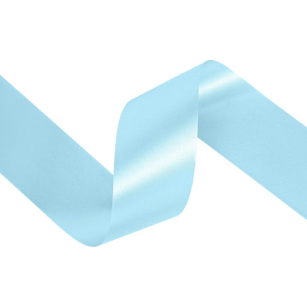 2 3/4" Floral Satin Ribbon | Lt Blue | 100 Yard Roll