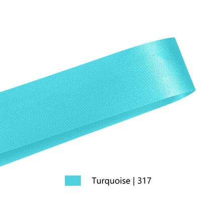 1 7/16" Floral Satin Ribbon | Turquoise | 100 Yard Roll