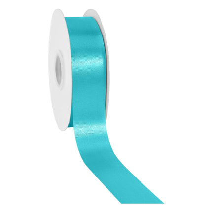 1 7/16" Floral Satin Ribbon | Turquoise | 100 Yard Roll