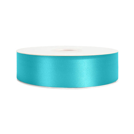 1 7/16" Floral Satin Ribbon | Turquoise | 100 Yard Roll