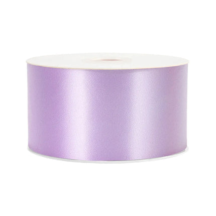 2 3/4" Floral Satin Ribbon | Lavender | 100 Yard Roll LaRibbons and Crafts