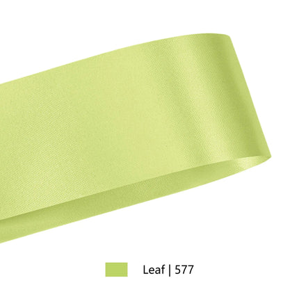 2 3/4" Floral Satin Ribbon | Leaf | 100 Yard Roll