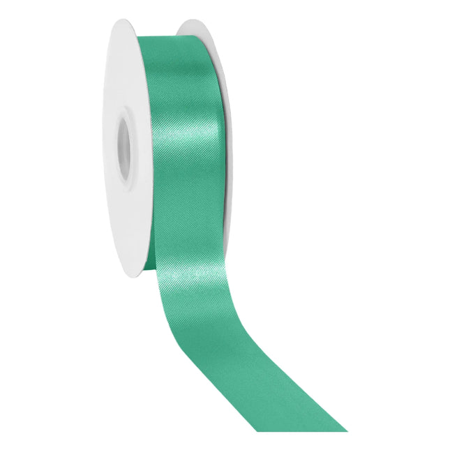 Medium width 1 7/16" hunter satin floral ribbon, smooth shiny silky fabric for wedding crafts