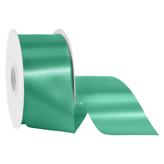 2 3/4 inch hunter green floral satin ribbon spool, glossy ribbon for floral bouquets and gift wrapping bows