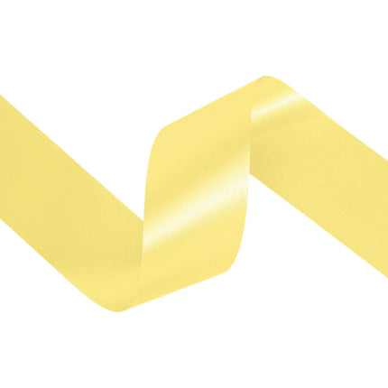 2 3/4" Floral Satin Ribbon | Yellow | 100 Yard Roll