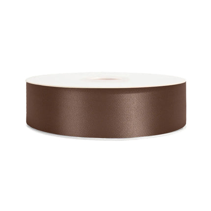 1 7/16" Floral Satin Ribbon | Brown | 100 Yard Roll