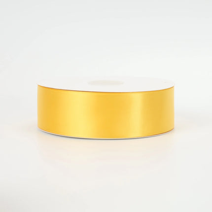 1 1/2" Double Face Satin Ribbon | Maize (650) | 50 Yard Roll LA Ribbons Wholesale