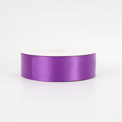 1 1/2" Double Face Satin Ribbon | Purple (465) | 50 Yard Roll LA Ribbons Wholesale