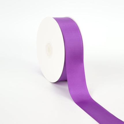 1 1/2" Double Face Satin Ribbon | Purple (465) | 50 Yard Roll LA Ribbons Wholesale
