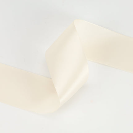 1 1/2" Double Face Satin Ribbon | Ivory (810) | 50 Yard Roll LA Ribbons Wholesale