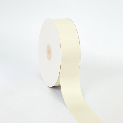 1 1/2" Double Face Satin Ribbon | Ivory (810) | 50 Yard Roll LA Ribbons Wholesale