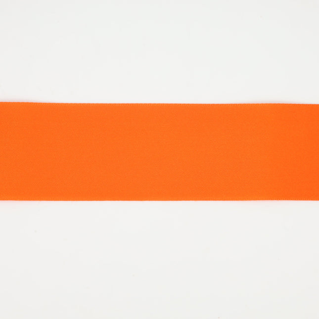1 1/2" Double Face Satin Ribbon | Torrid Orange (750) | 50 Yard Roll LA Ribbons Wholesale